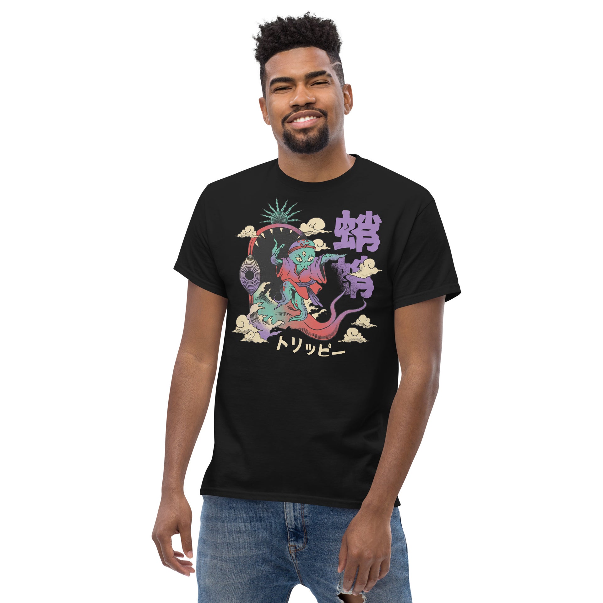 Japanese Psychedelic Octopus Men's T-Shirt