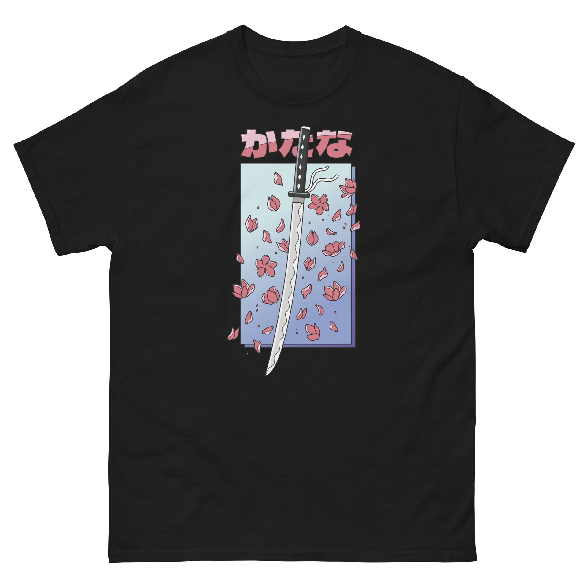 Katana With Sakura Petals Men's T-Shirt