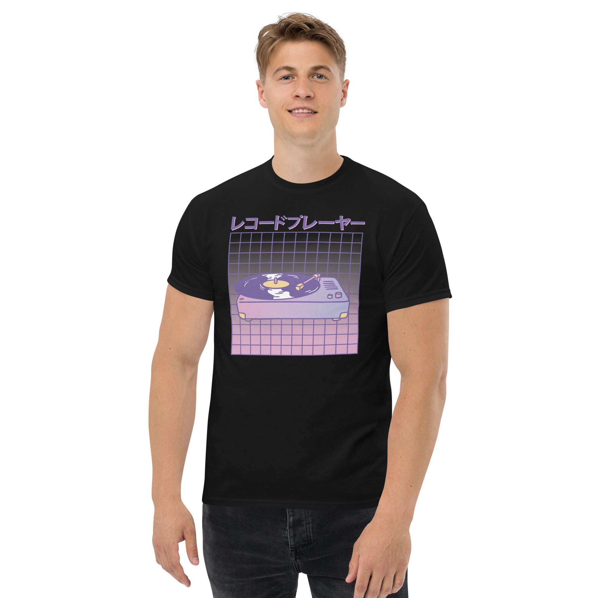 Vaporwave Record Player Men's T-Shirt