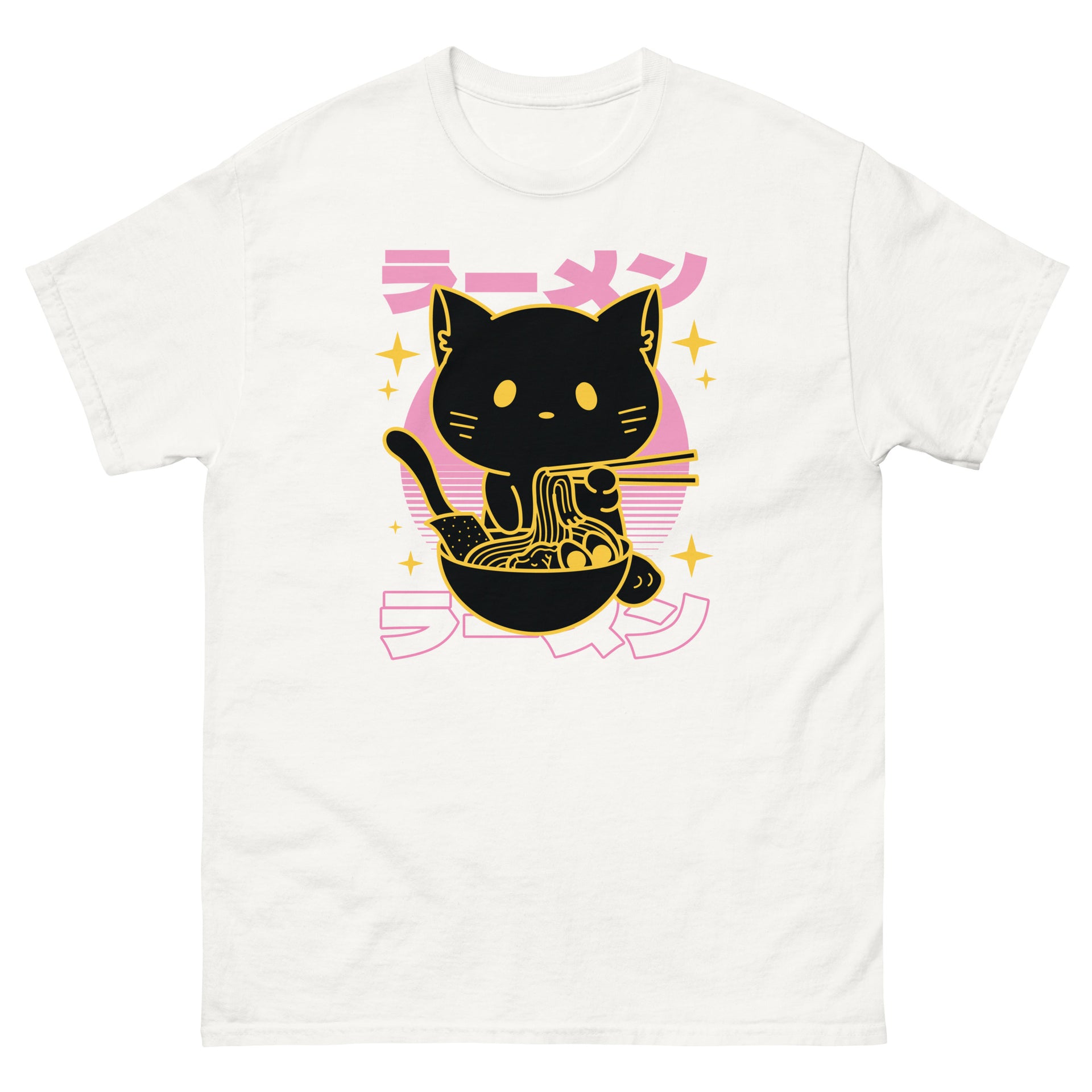 Cat Eating Ramen Men's T-Shirt