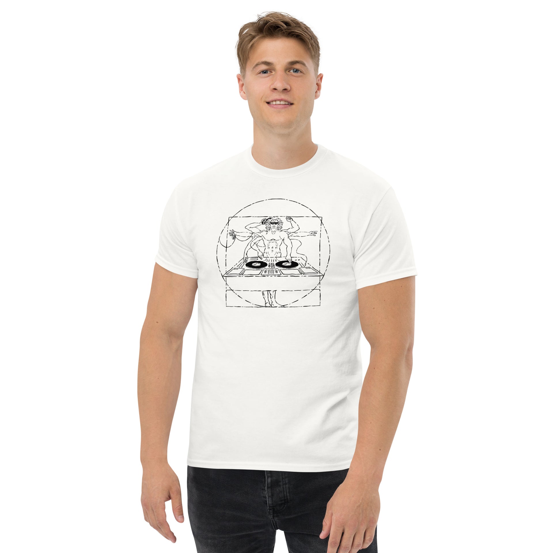 Vitruvian Man DJ Men's T-Shirt