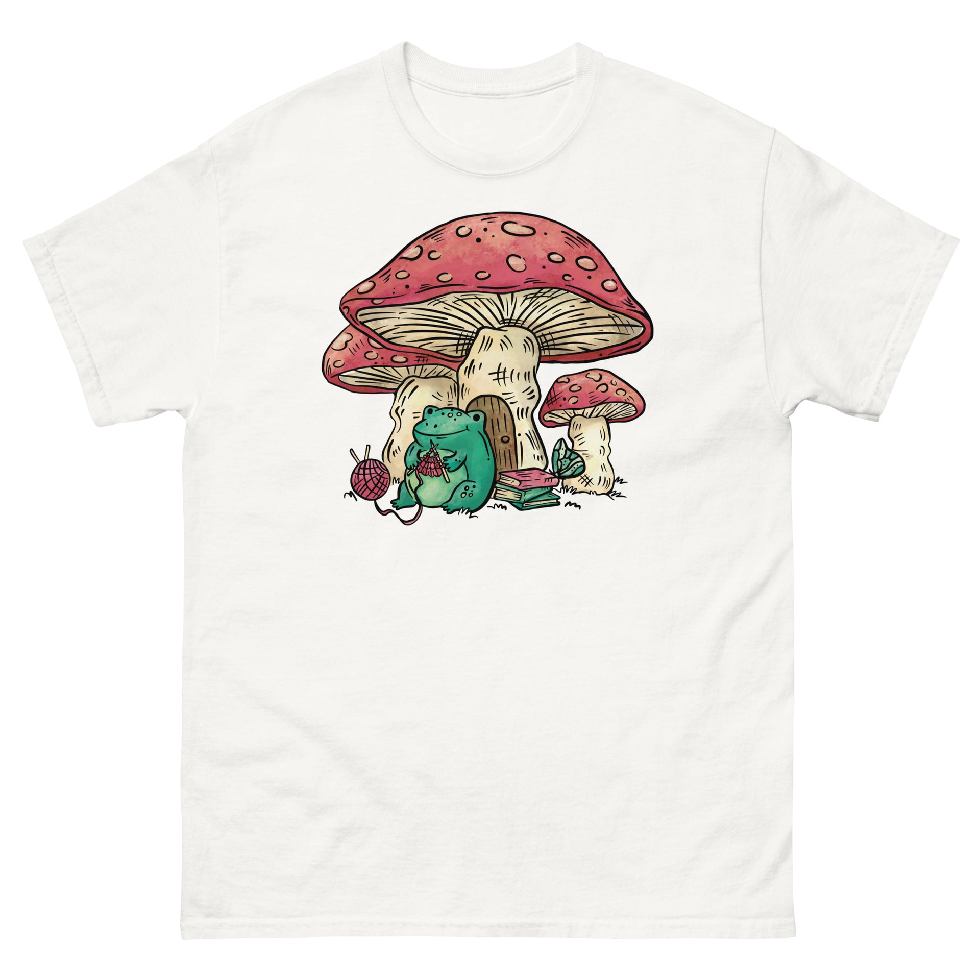Frog with Mushroom Men's T-Shirt