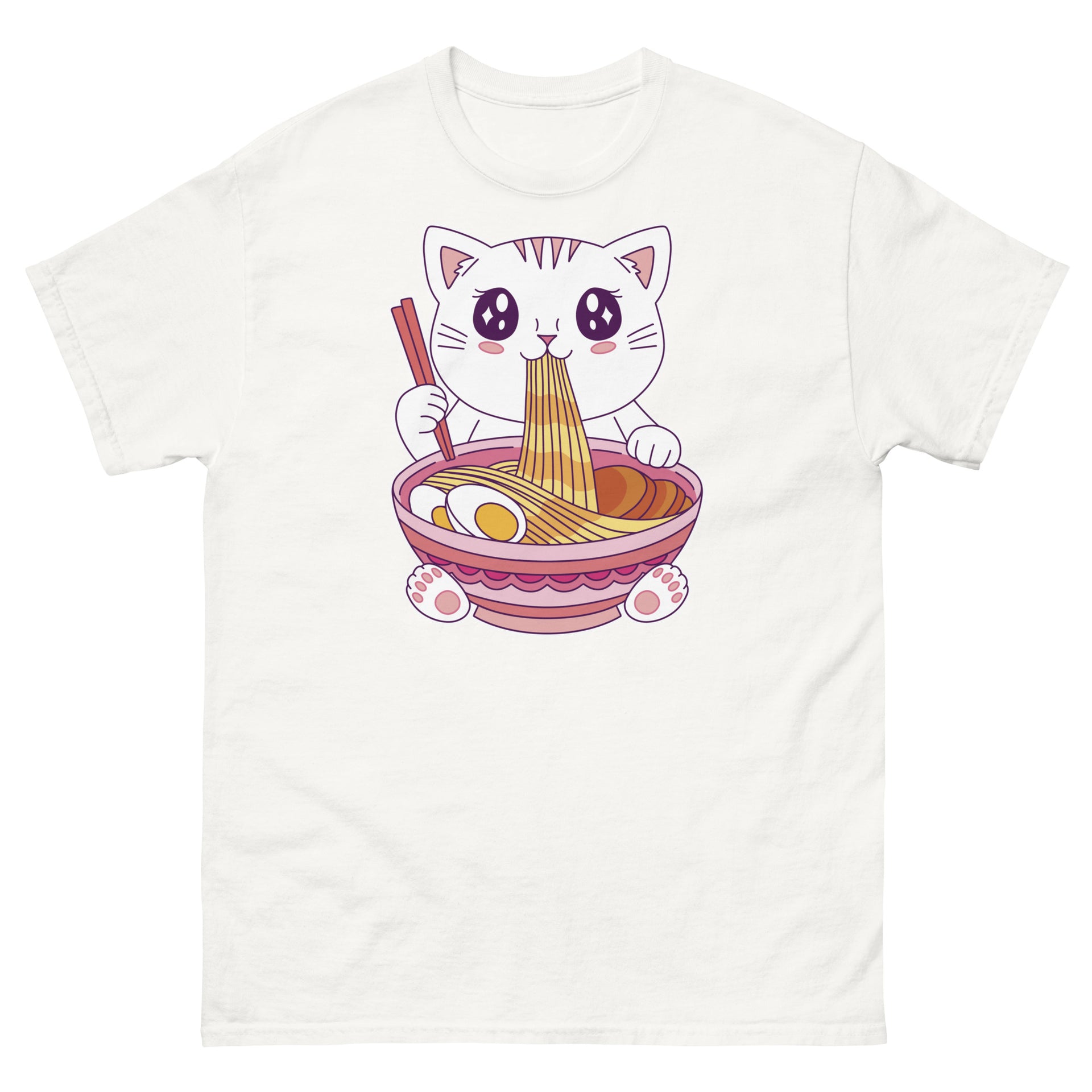 Kawaii Cat Ramen Men's T-Shirt