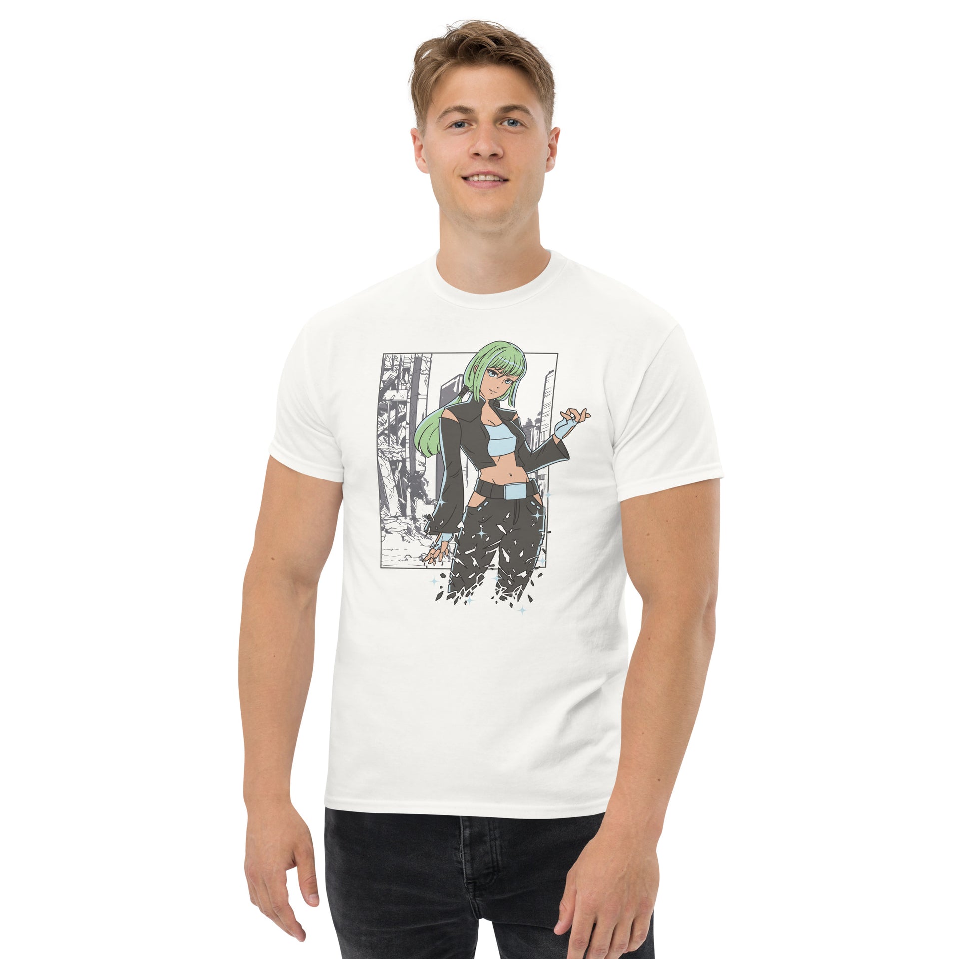 Post Apocalyptic Anime Girl Men's T-Shirt