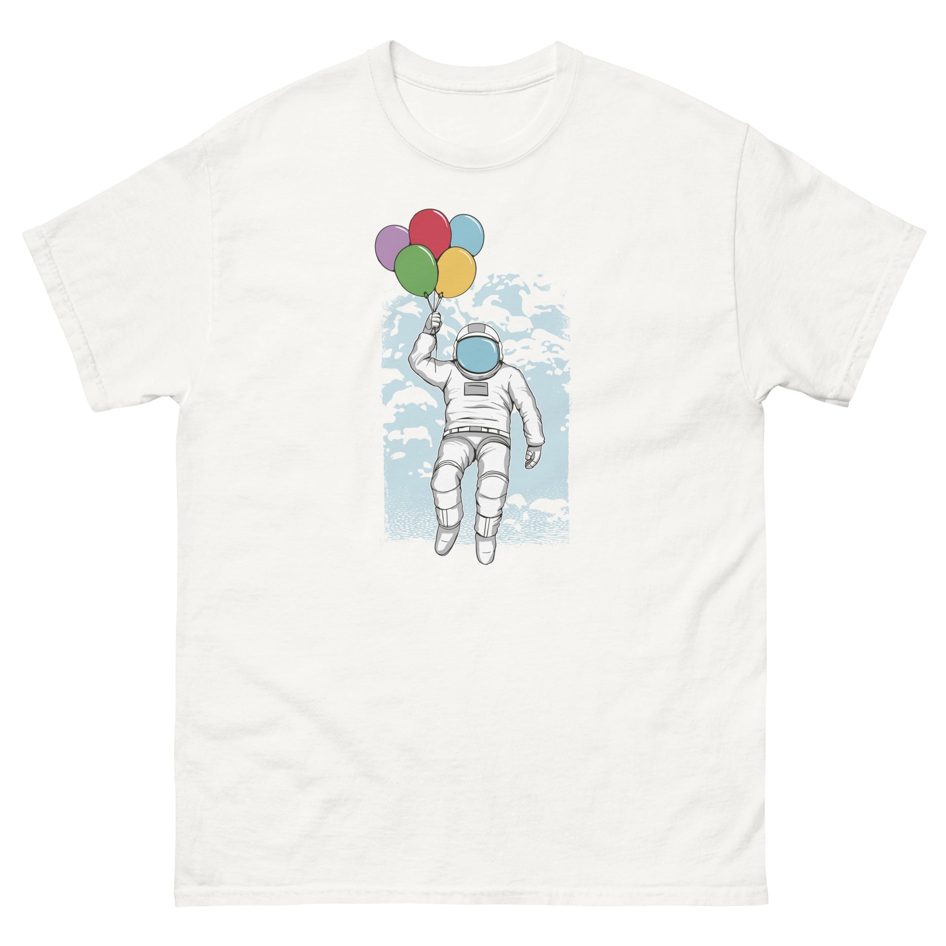Astronaut Floating With Balloons Men's T-Shirt