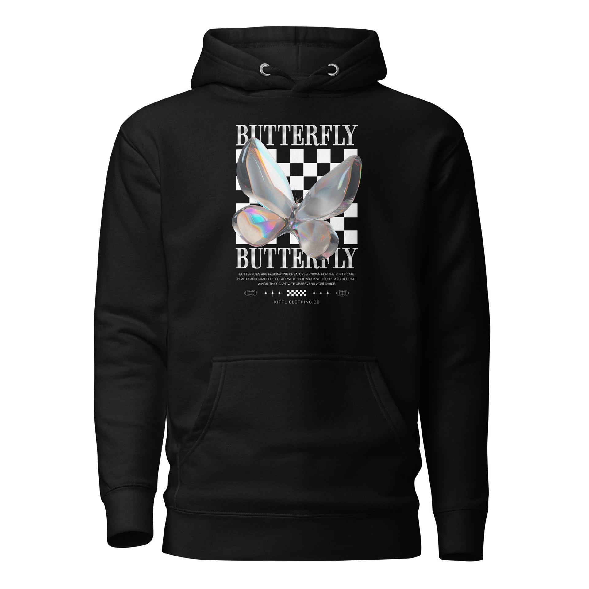 Chrome Butterfly Unisex Hoodie