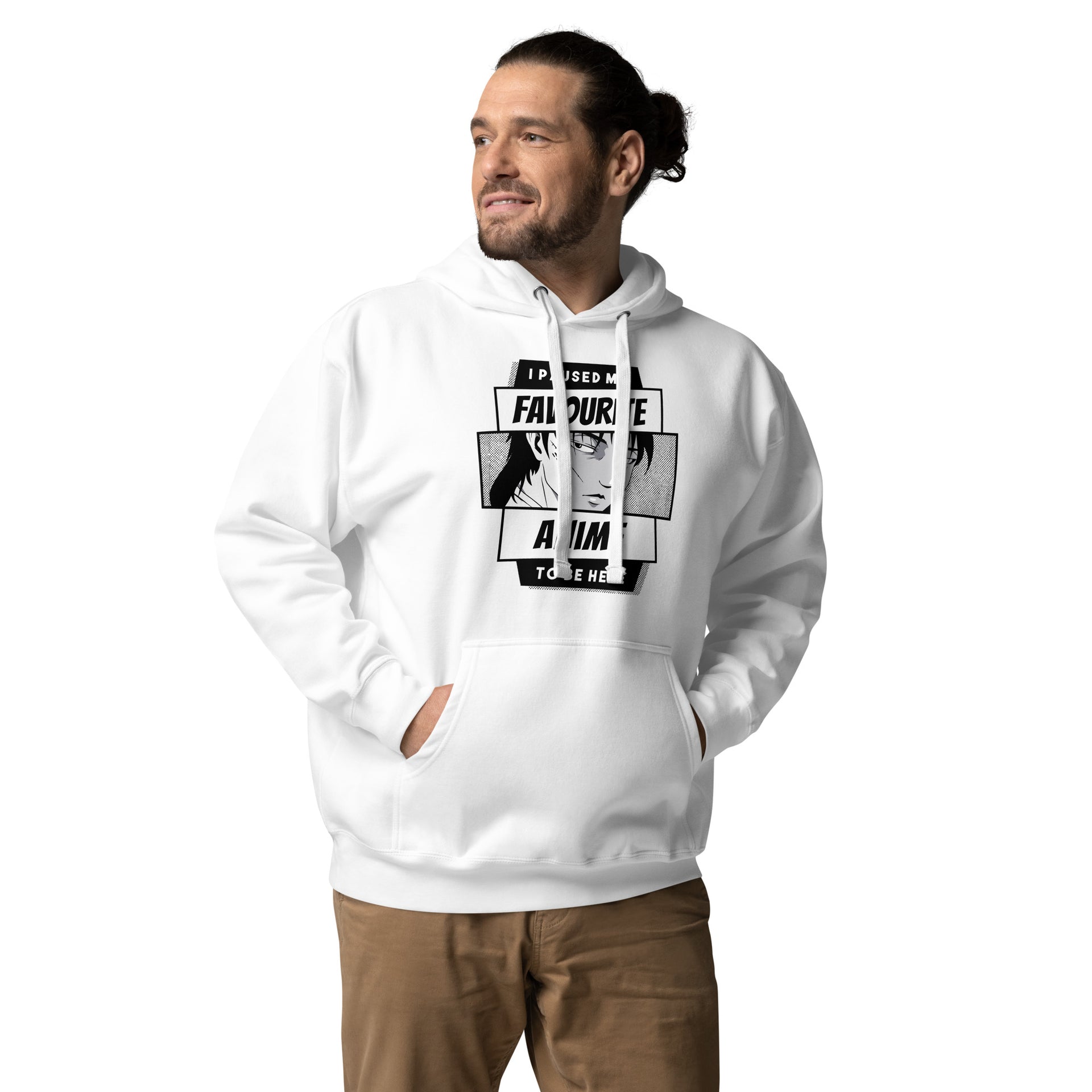 I Paused My Favorite Anime To Be Here Unisex Hoodie