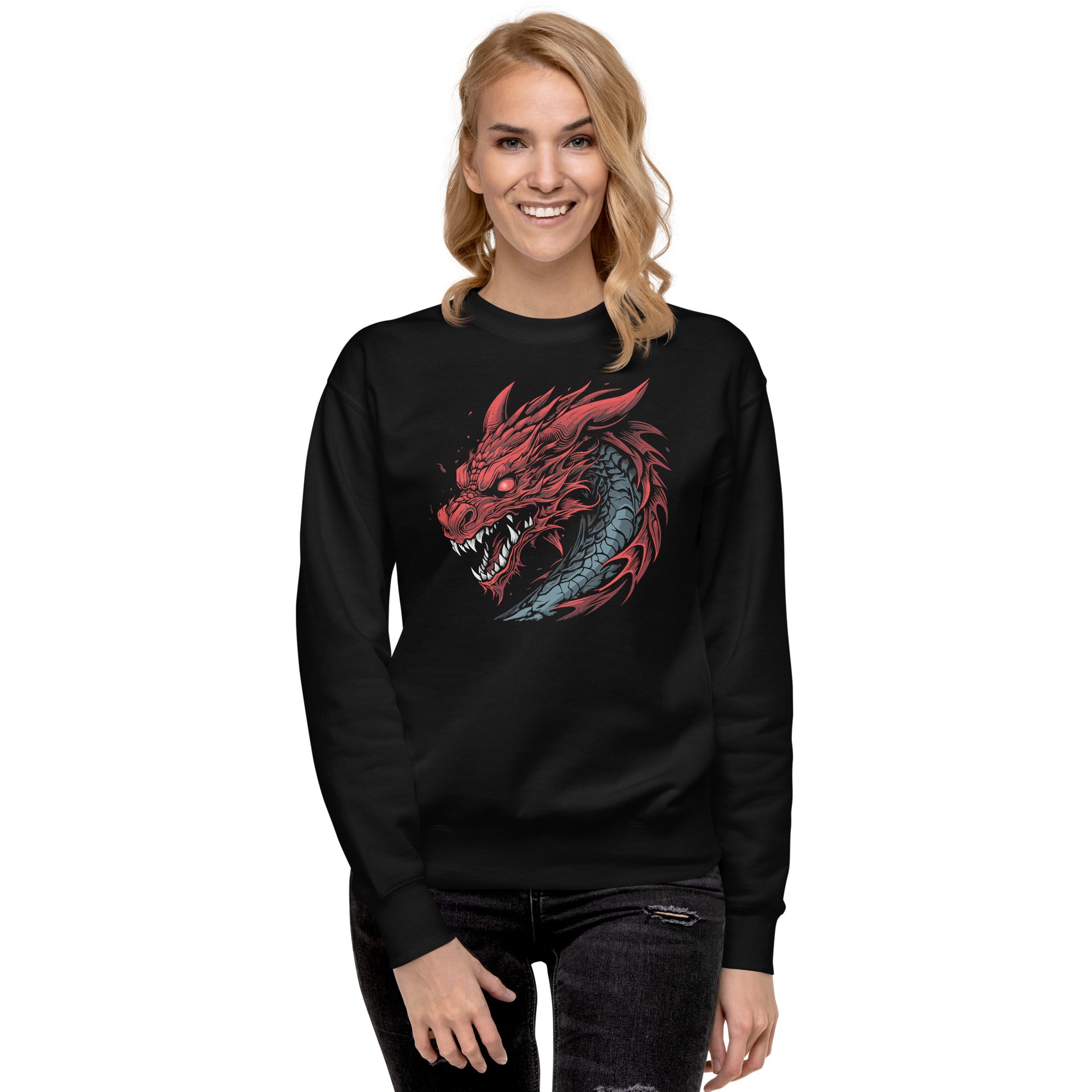 Fierce Red Dragon Unisex Sweatshirt
