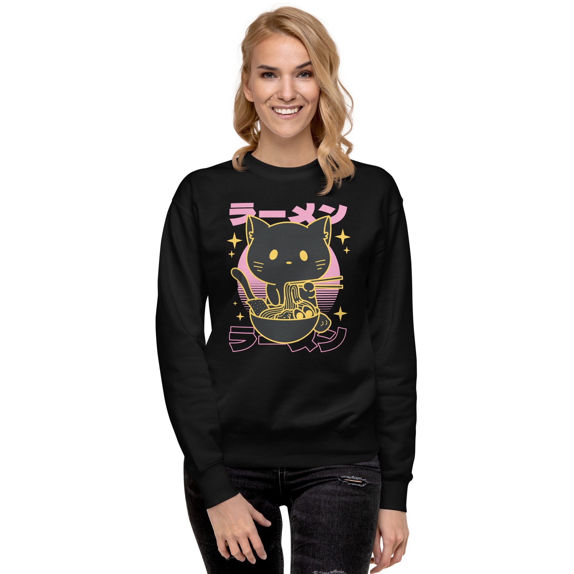 Cat Eating Ramen Unisex Sweatshirt