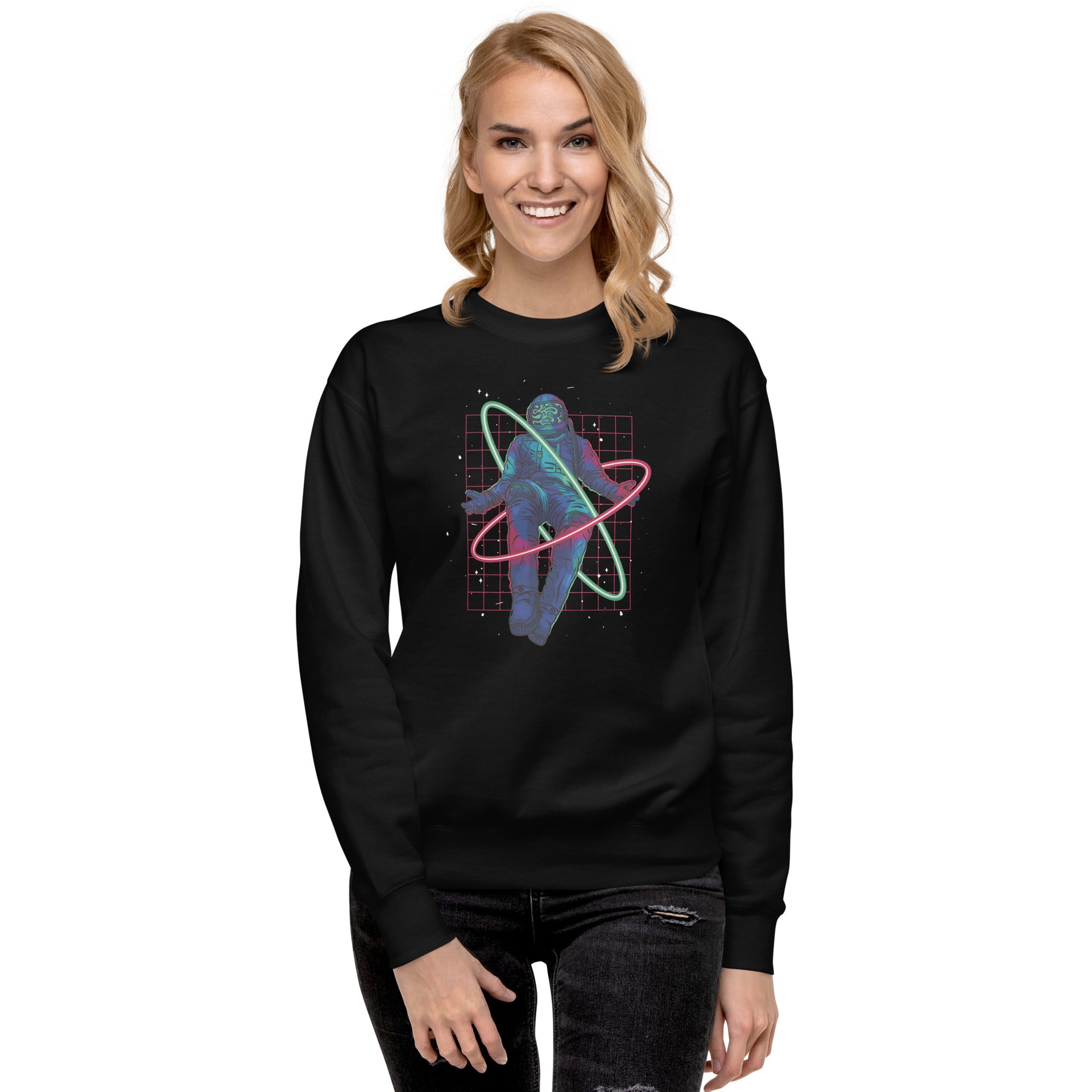 Floating Neon Astronaut Unisex Sweatshirt