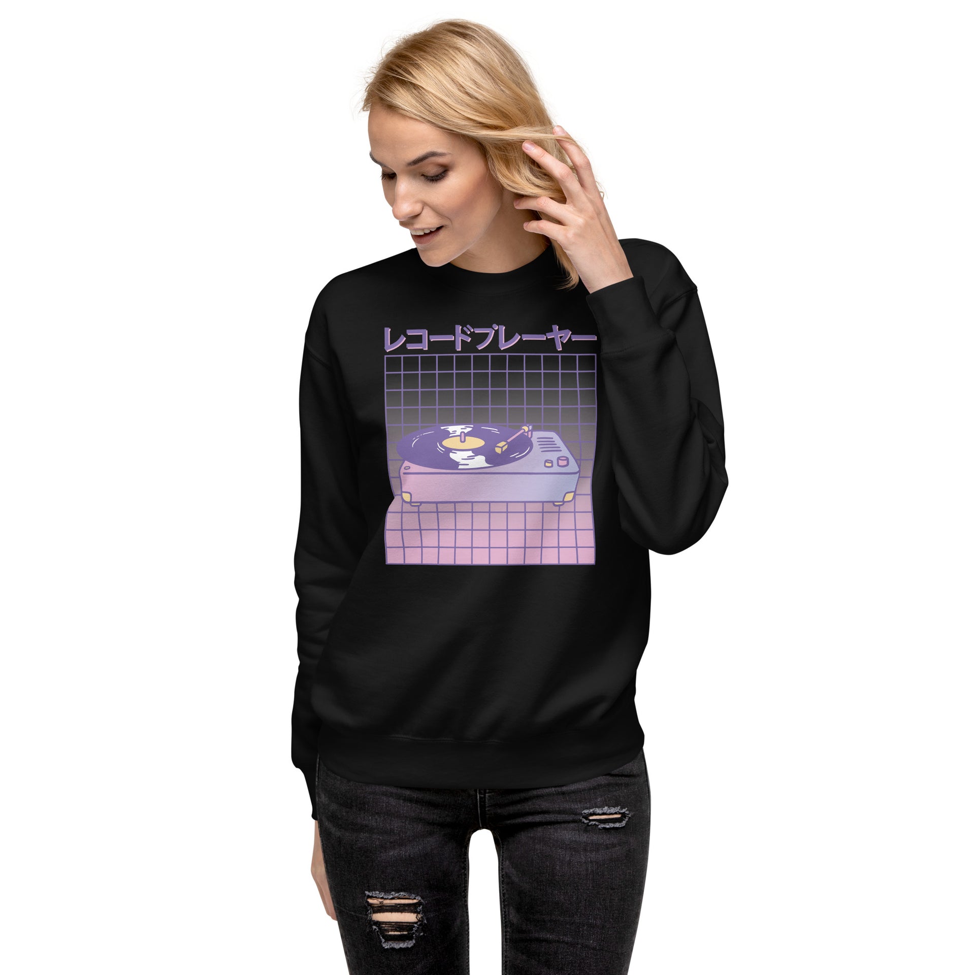 Vaporwave Record Player Unisex Sweatshirt