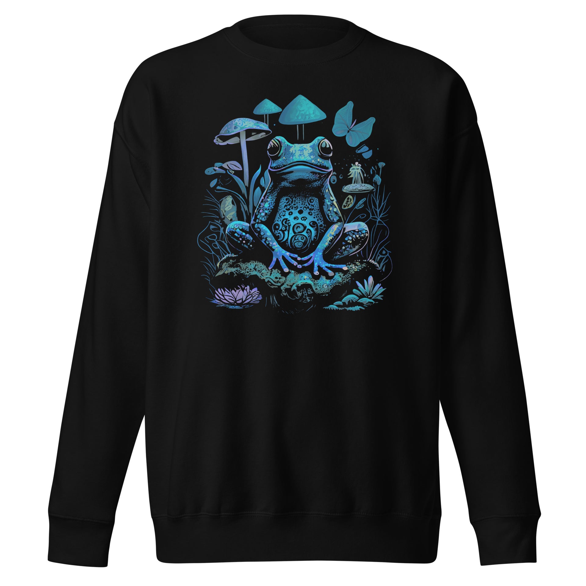 Trippy Frog And Mushrooms Unisex Sweatshirt