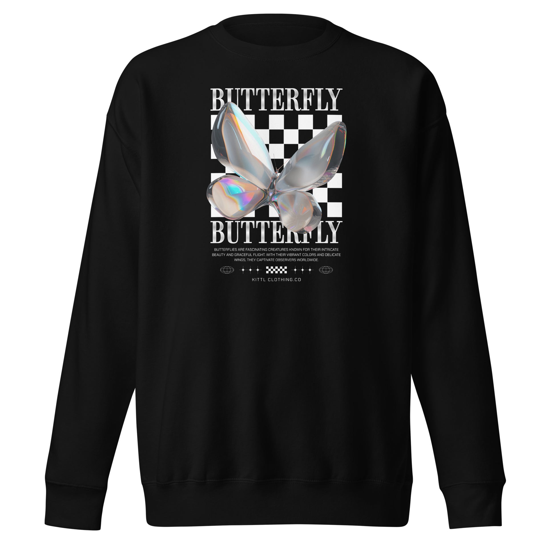 Chrome Butterfly Unisex Sweatshirt
