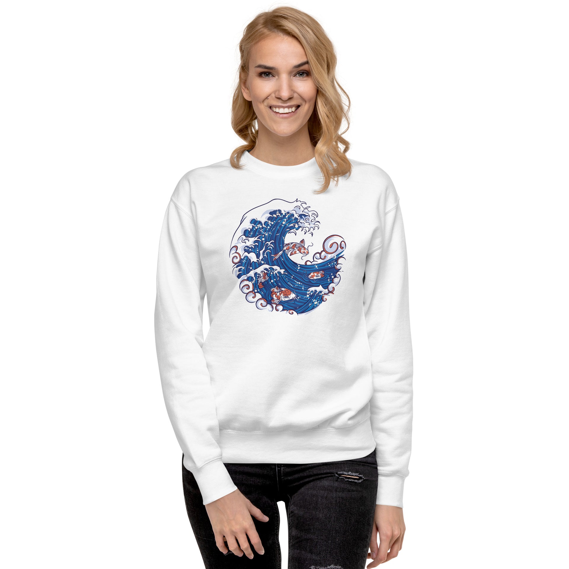 Ocean Wave With Koi Unisex Sweatshirt