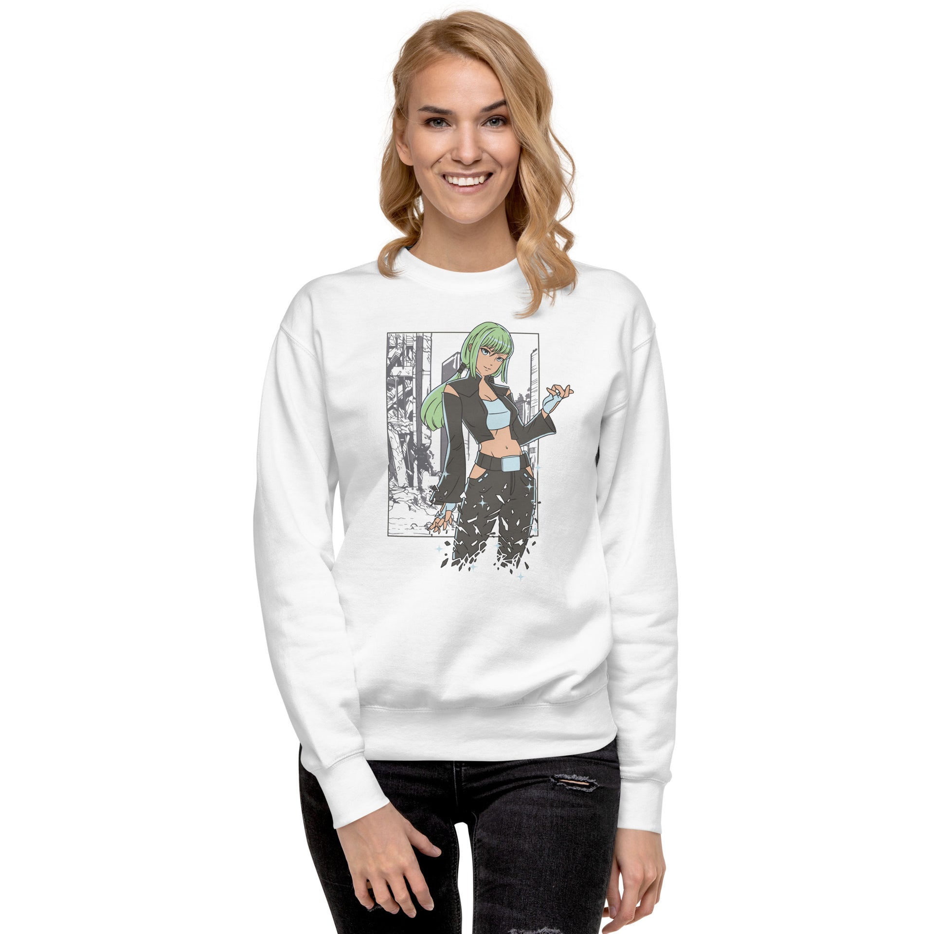 Post Apocalyptic Anime Girl Unisex Sweatshirt