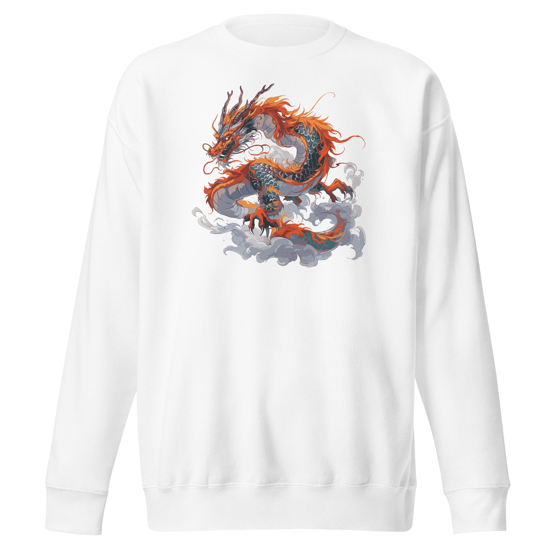 Orange Chinese Dragon Unisex Sweatshirt