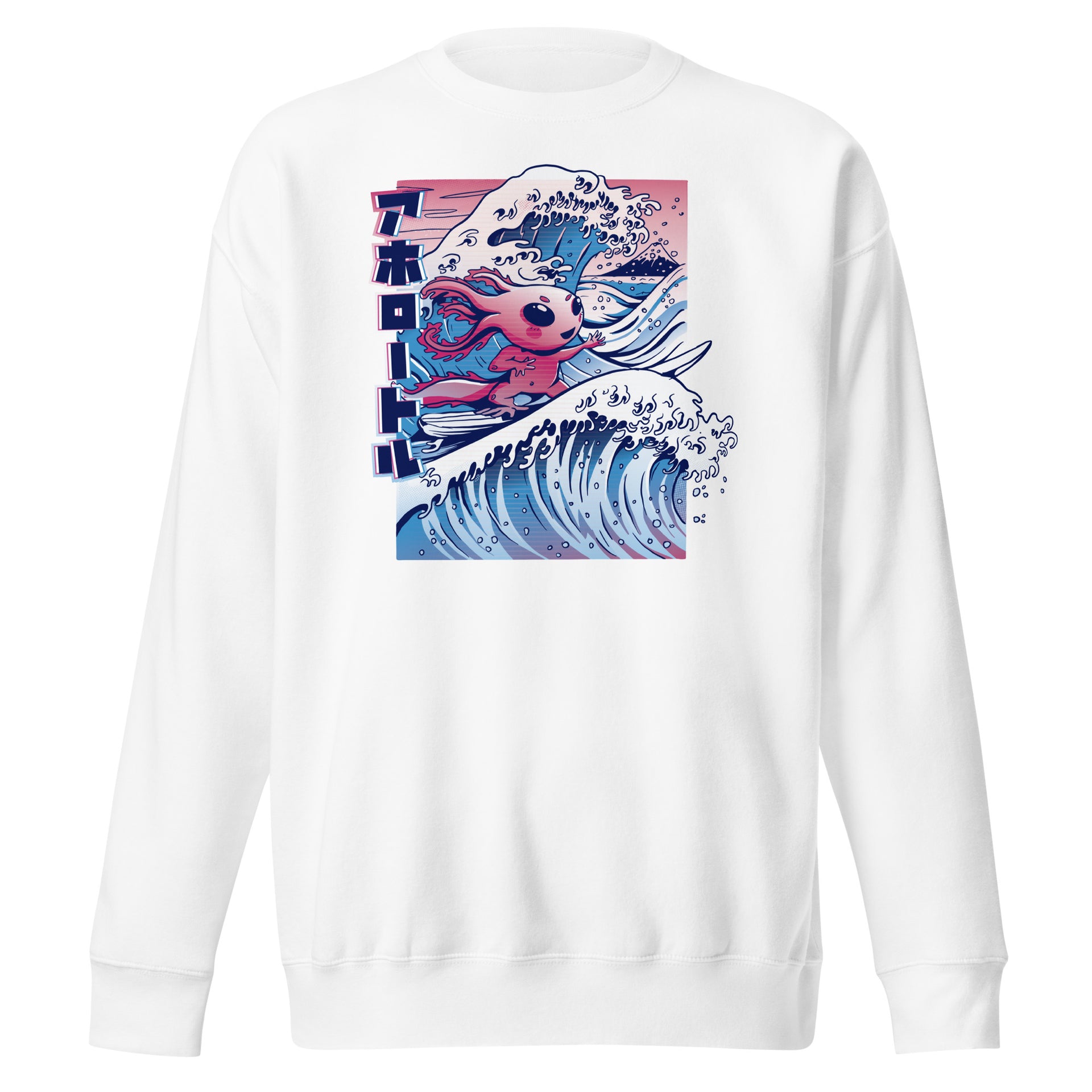 Japanese Surfing Axolotl Unisex Sweatshirt