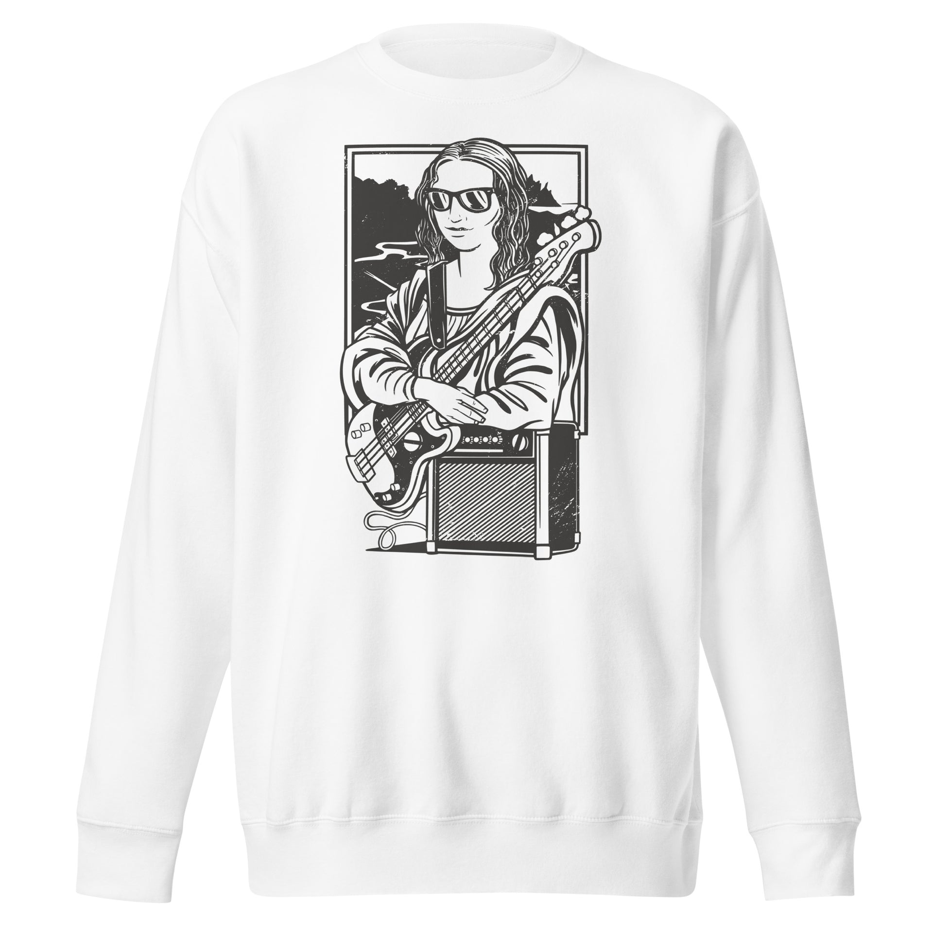 Mona Lisa Electric Guitar Unisex Sweatshirt