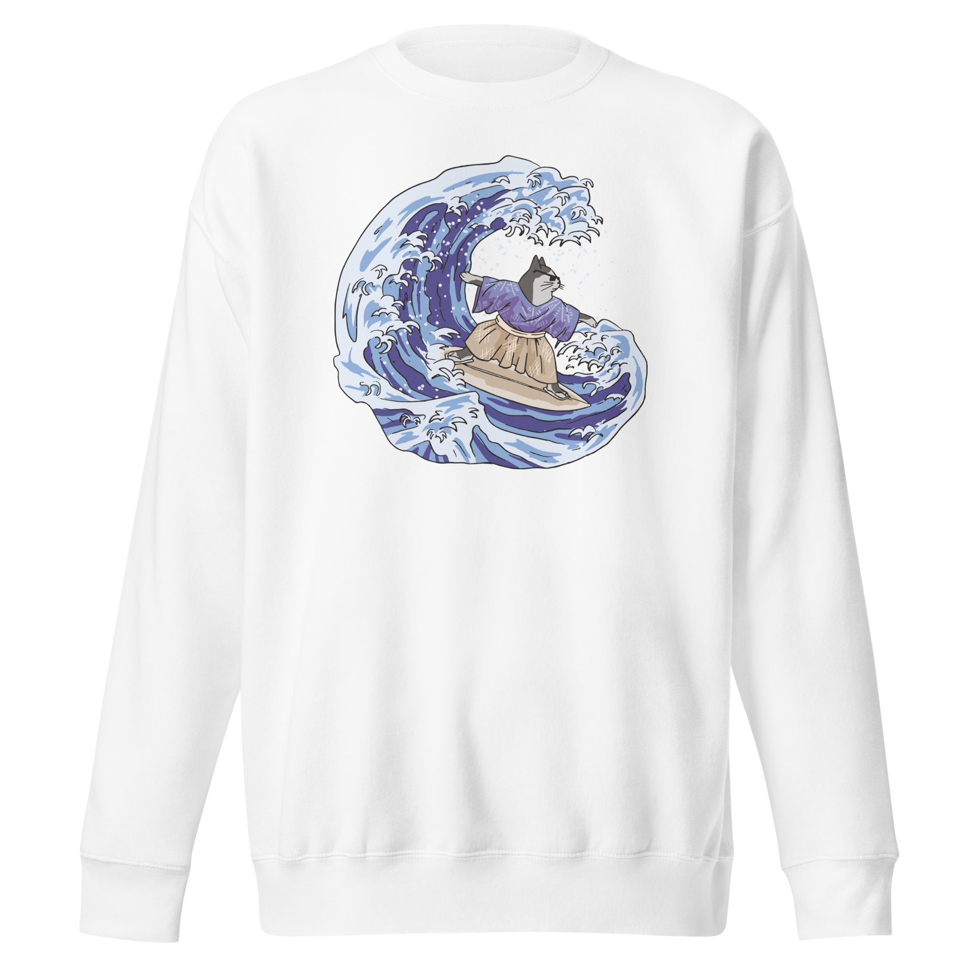 Japanese Surfing Cat Unisex Sweatshirt