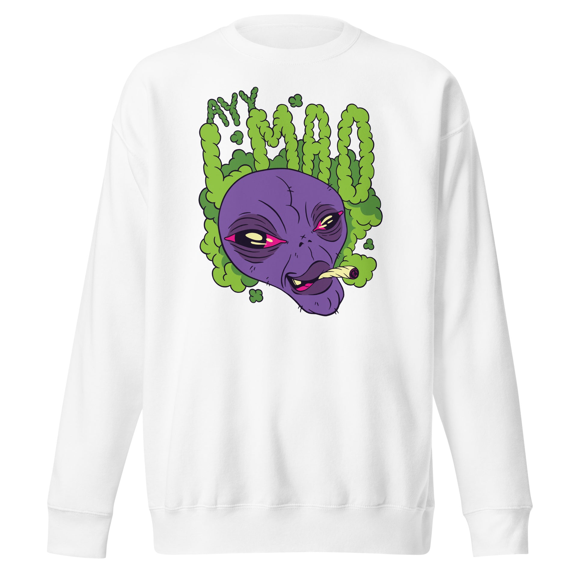 Trippy Alien Smoking Unisex Sweatshirt
