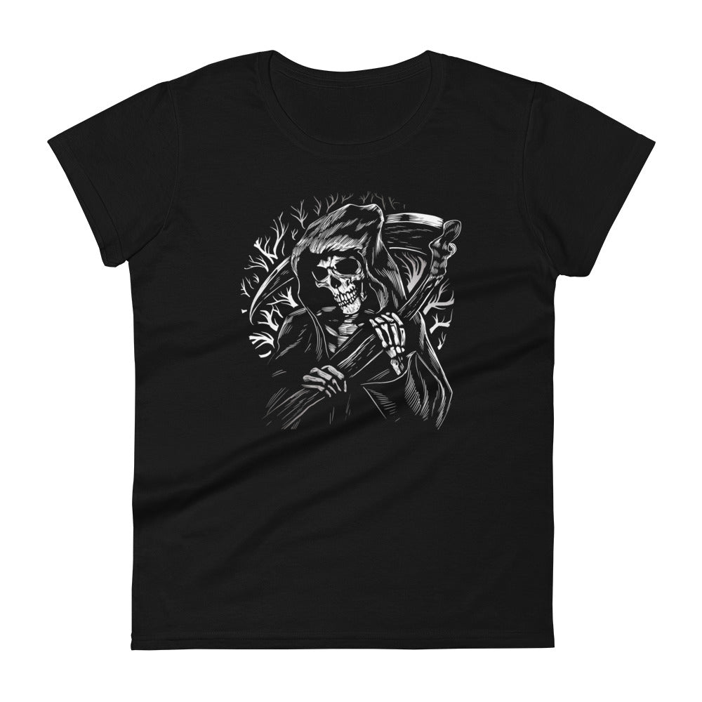 Skeleton With Scythe Women's T-Shirt