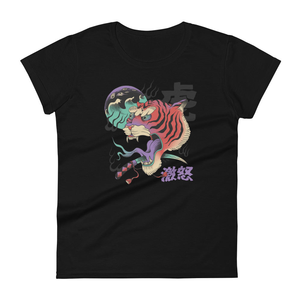 Japanese Psychedelic Tiger Women's T-Shirt