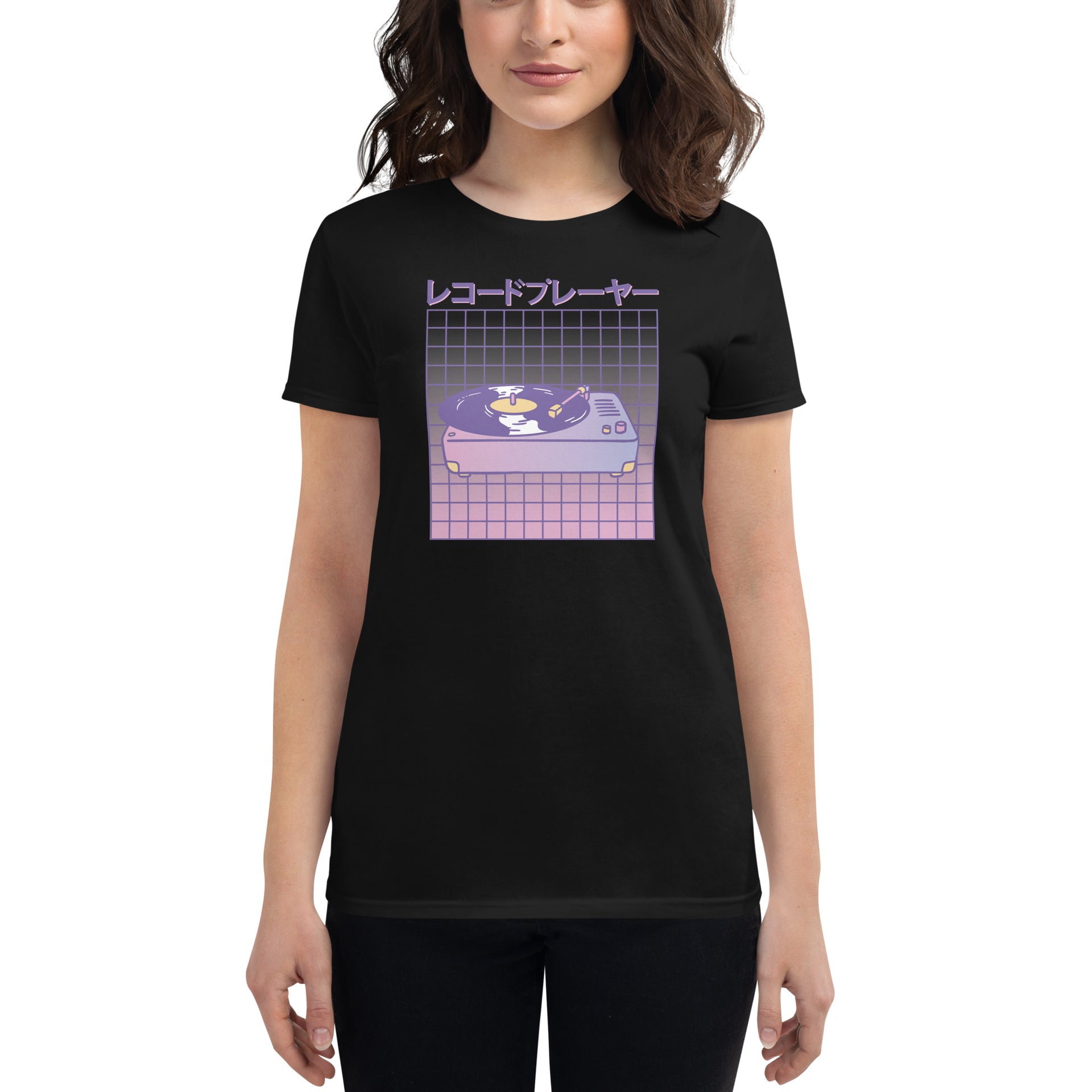 Vaporwave Record Player Women's T-Shirt