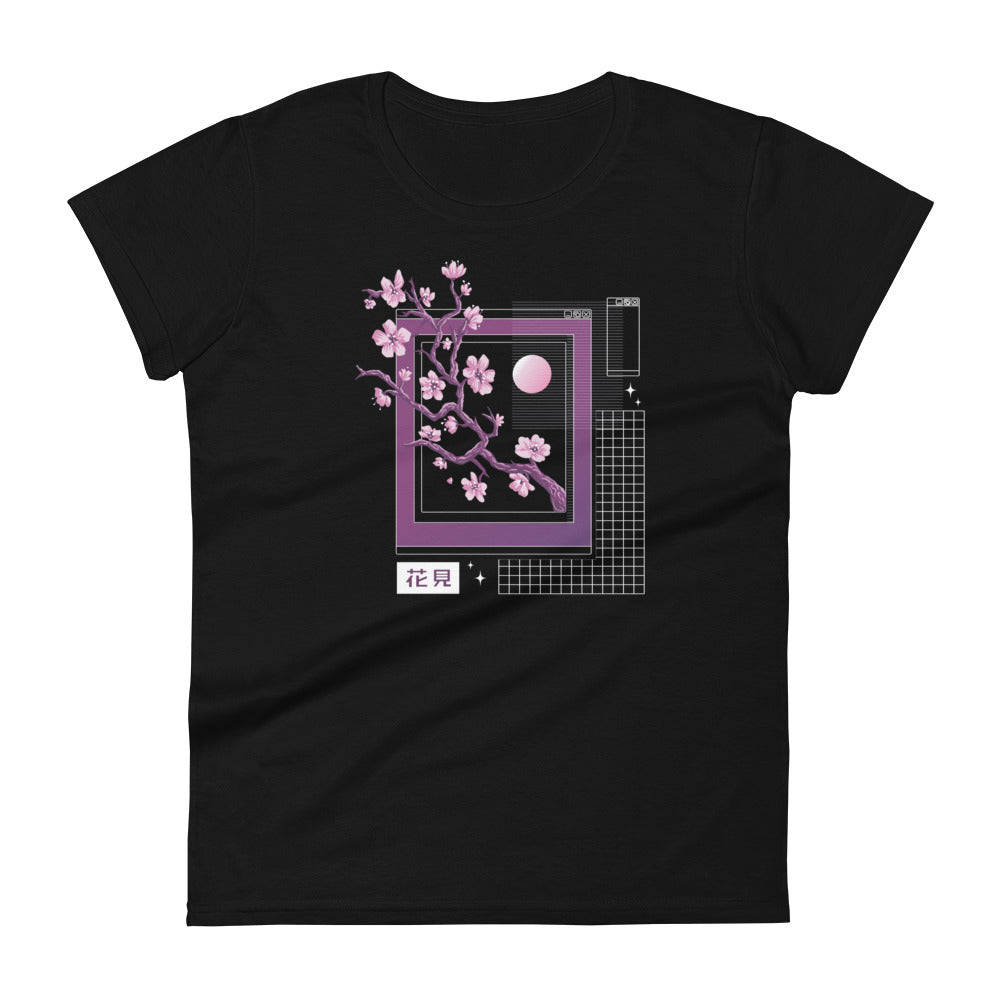 Vaporwave Sakura Blossom Women's T-Shirt