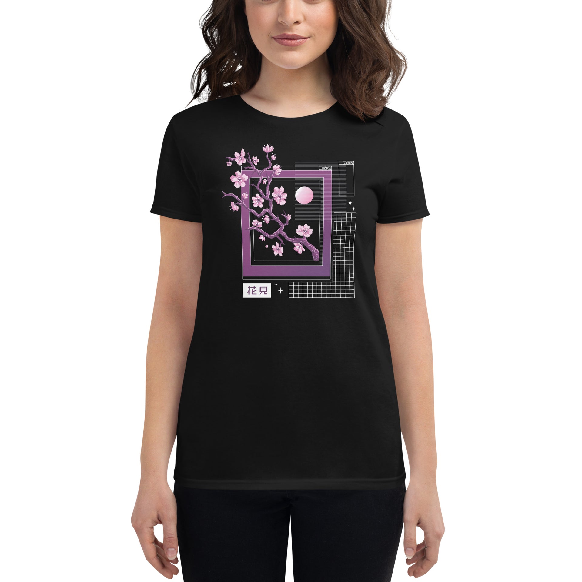 Vaporwave Sakura Blossom Women's T-Shirt