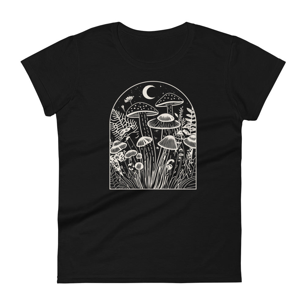 Mushroom Forest Moon Women's T-Shirt