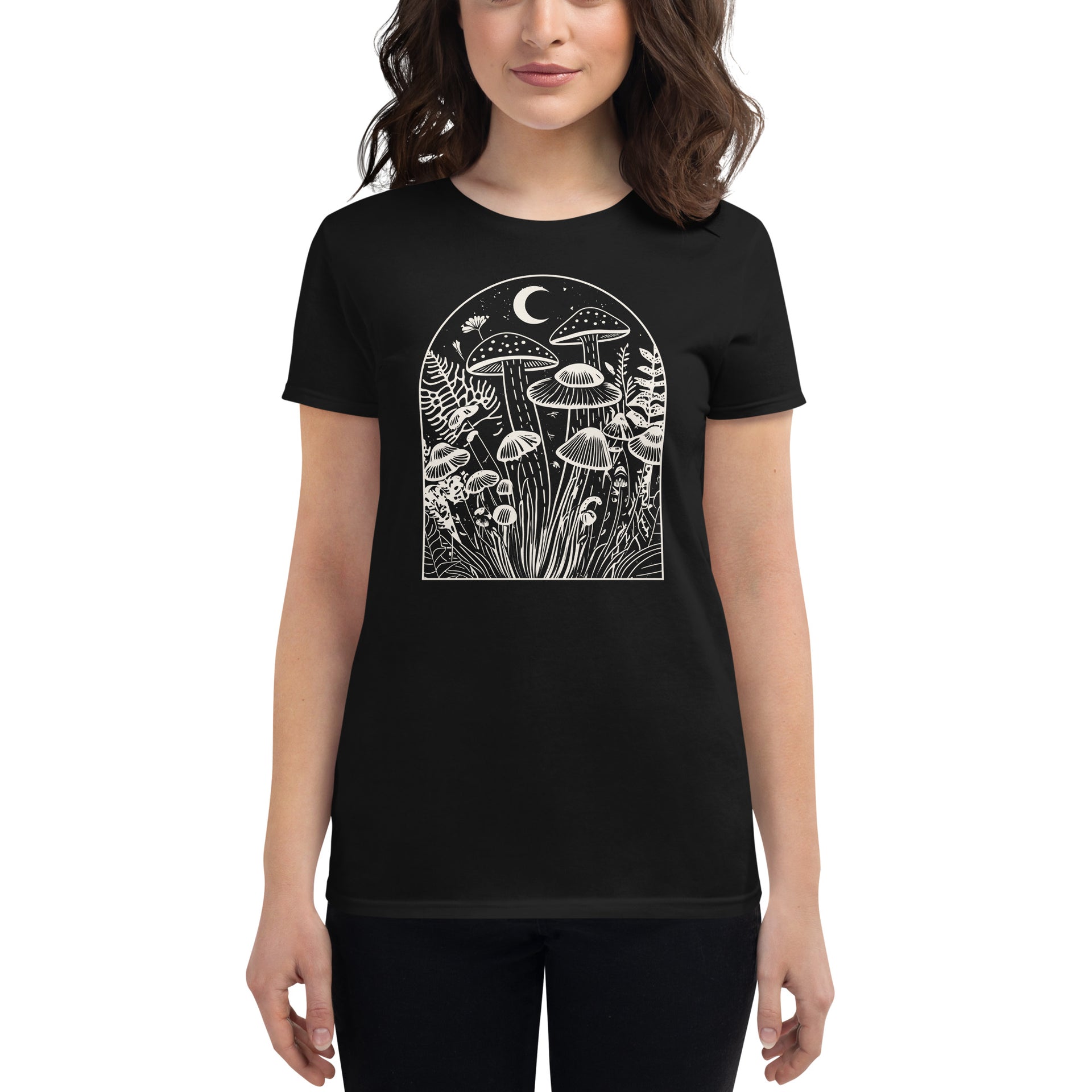 Mushroom Forest Moon Women's T-Shirt