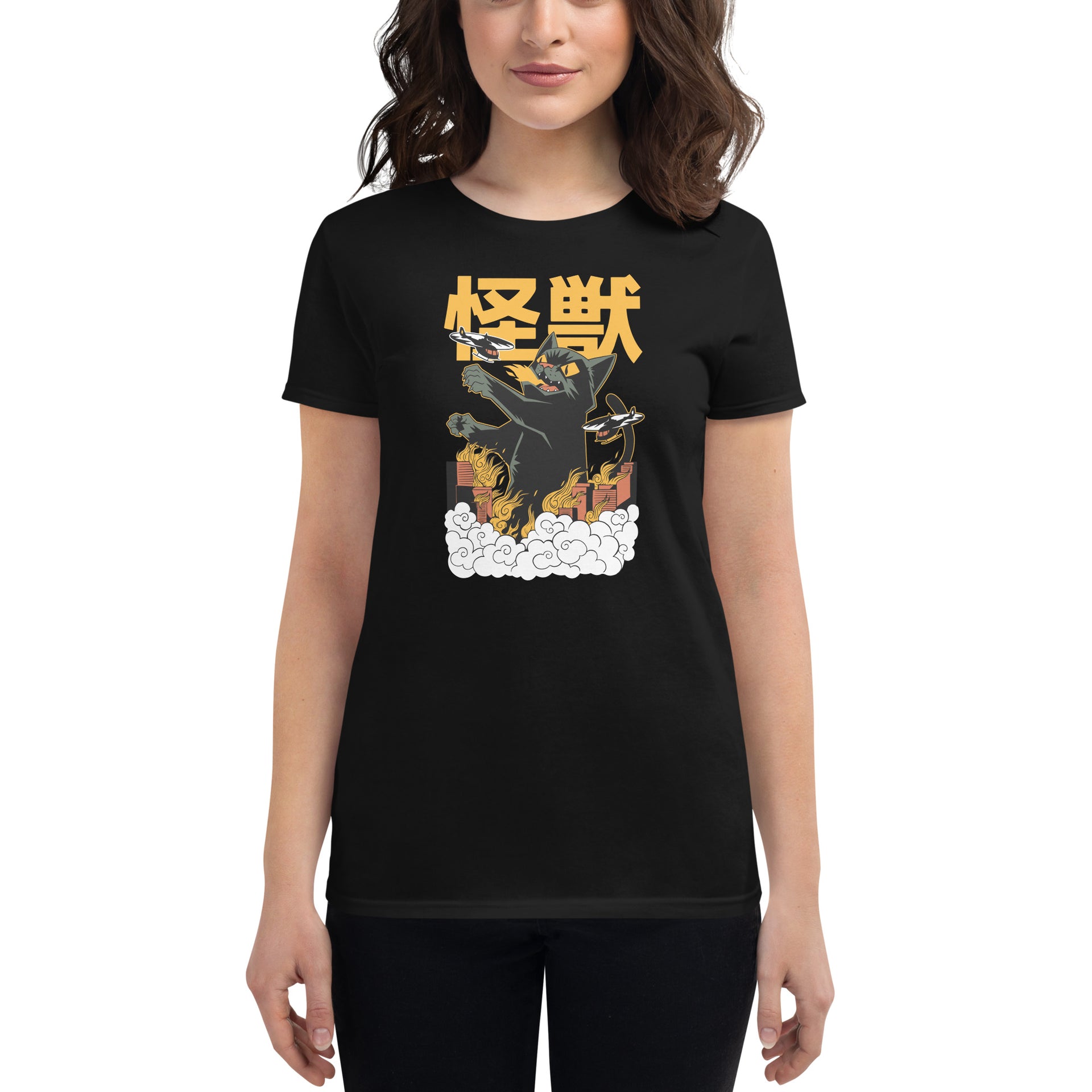 Kaiju Anime Cat Women's T-Shirt