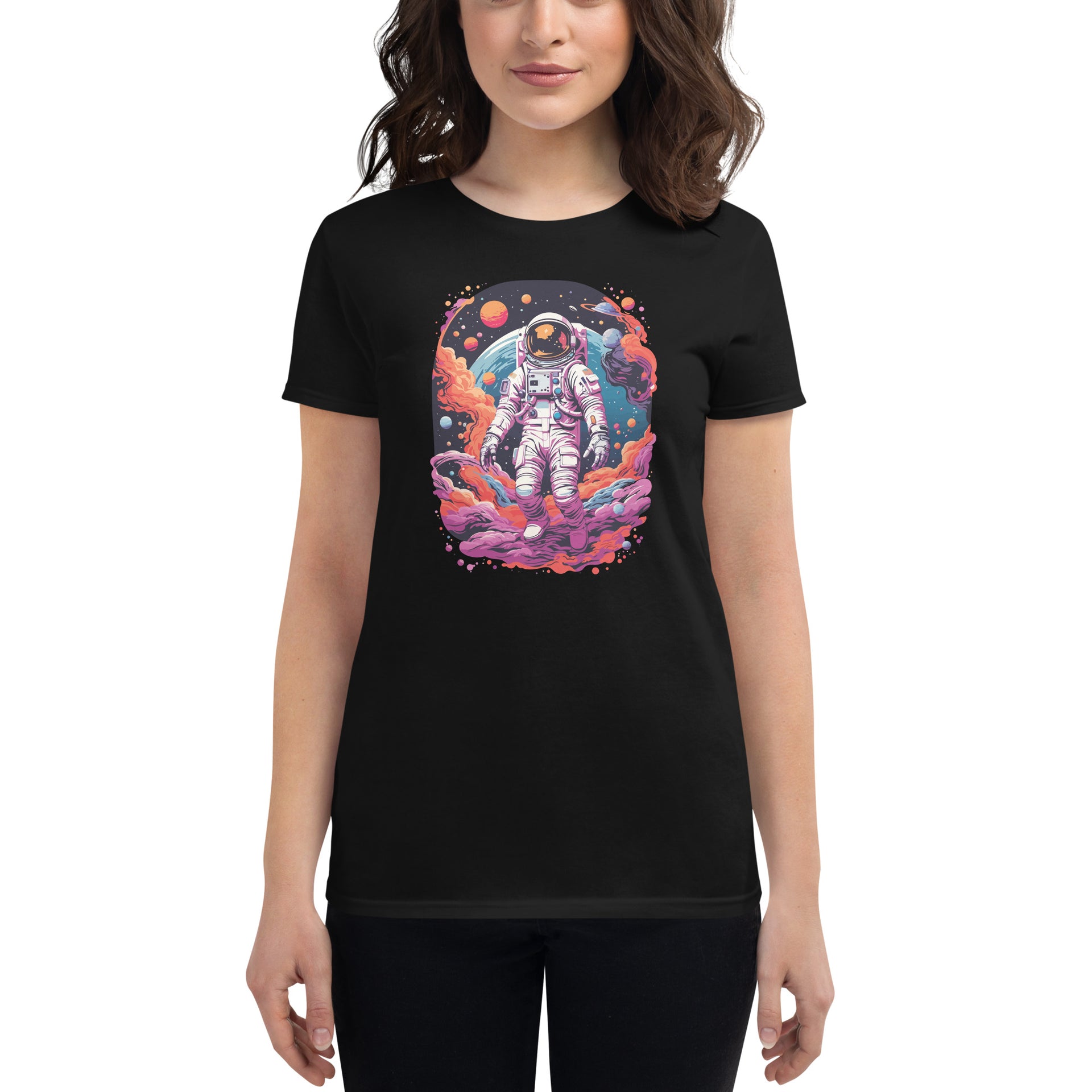 Colorful Astronaut Women's T-Shirt