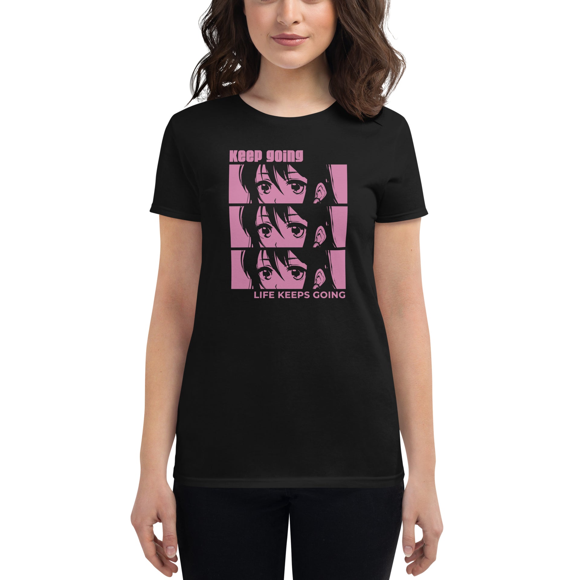 Monochromatic Anime Girl Women's T-Shirt