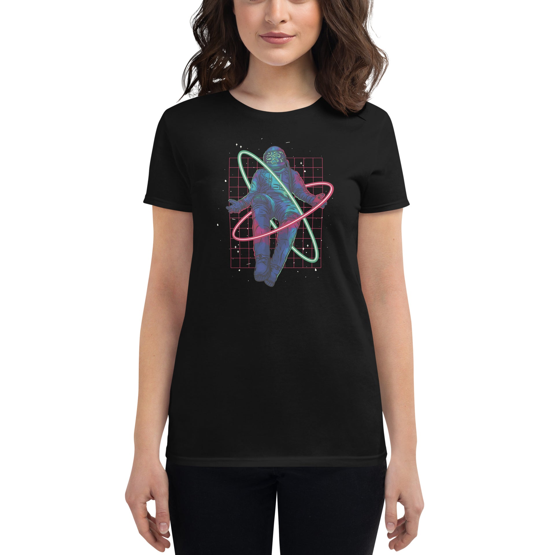 Floating Neon Astronaut Women's T-Shirt