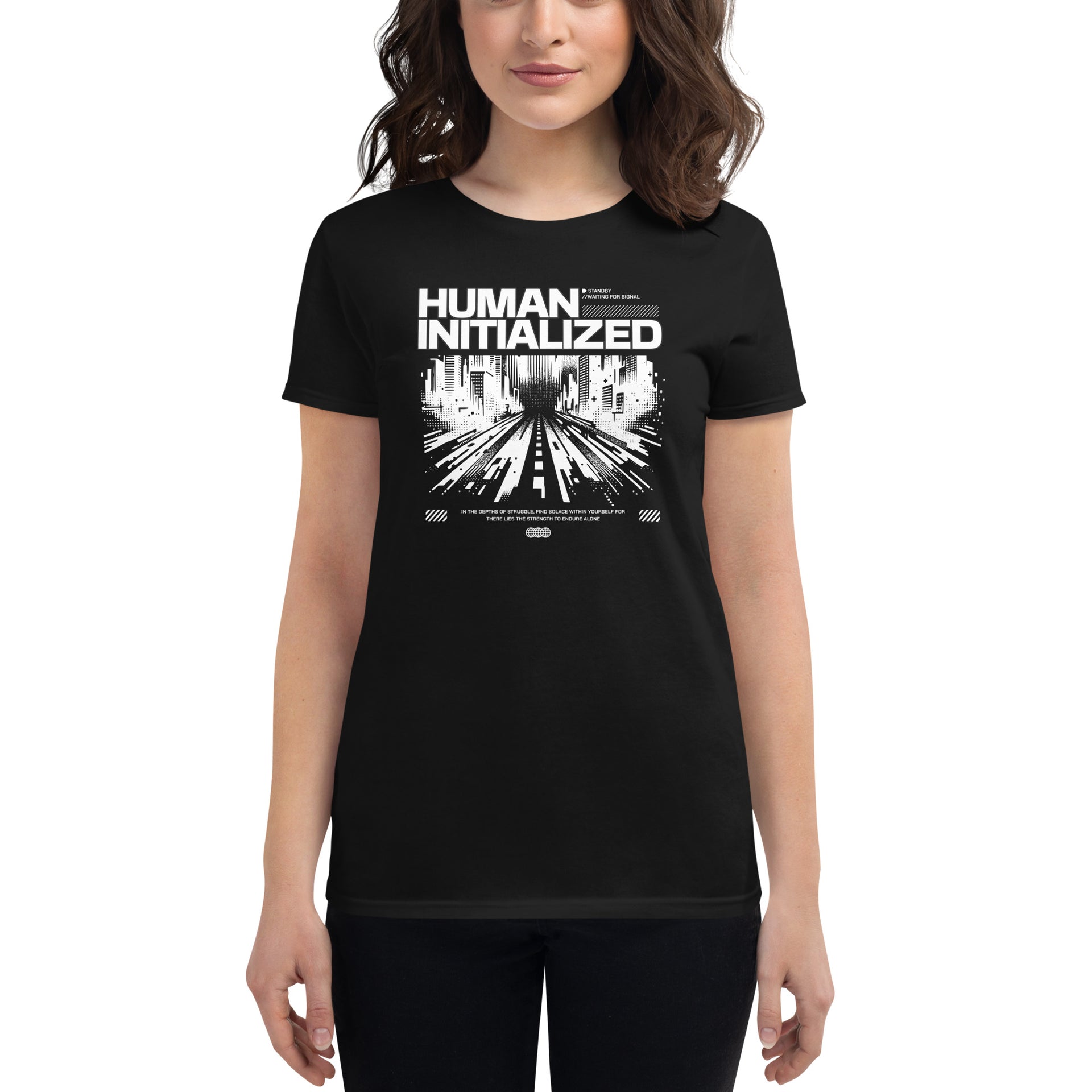 Human Initialized Women's T-Shirt