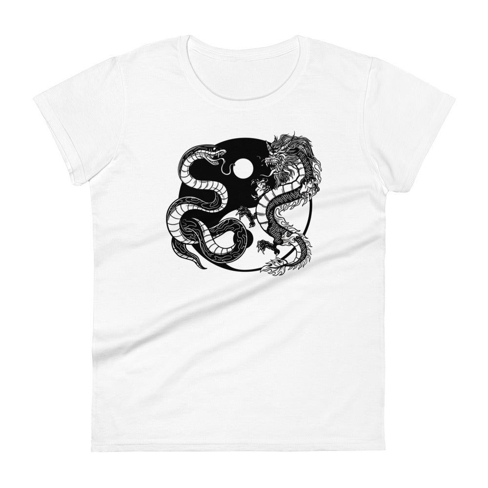 Yin Yang Snake And Dragon Women's T-Shirt