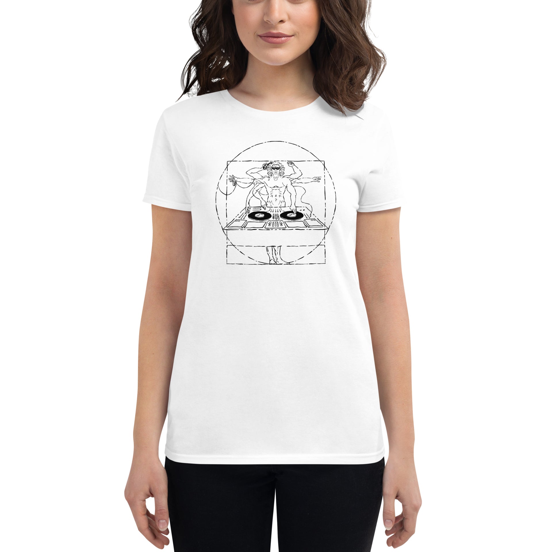 Vitruvian Man DJ Women's T-Shirt