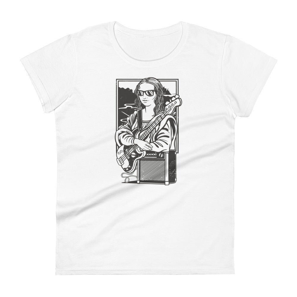 Mona Lisa Electric Guitar Women's T-Shirt