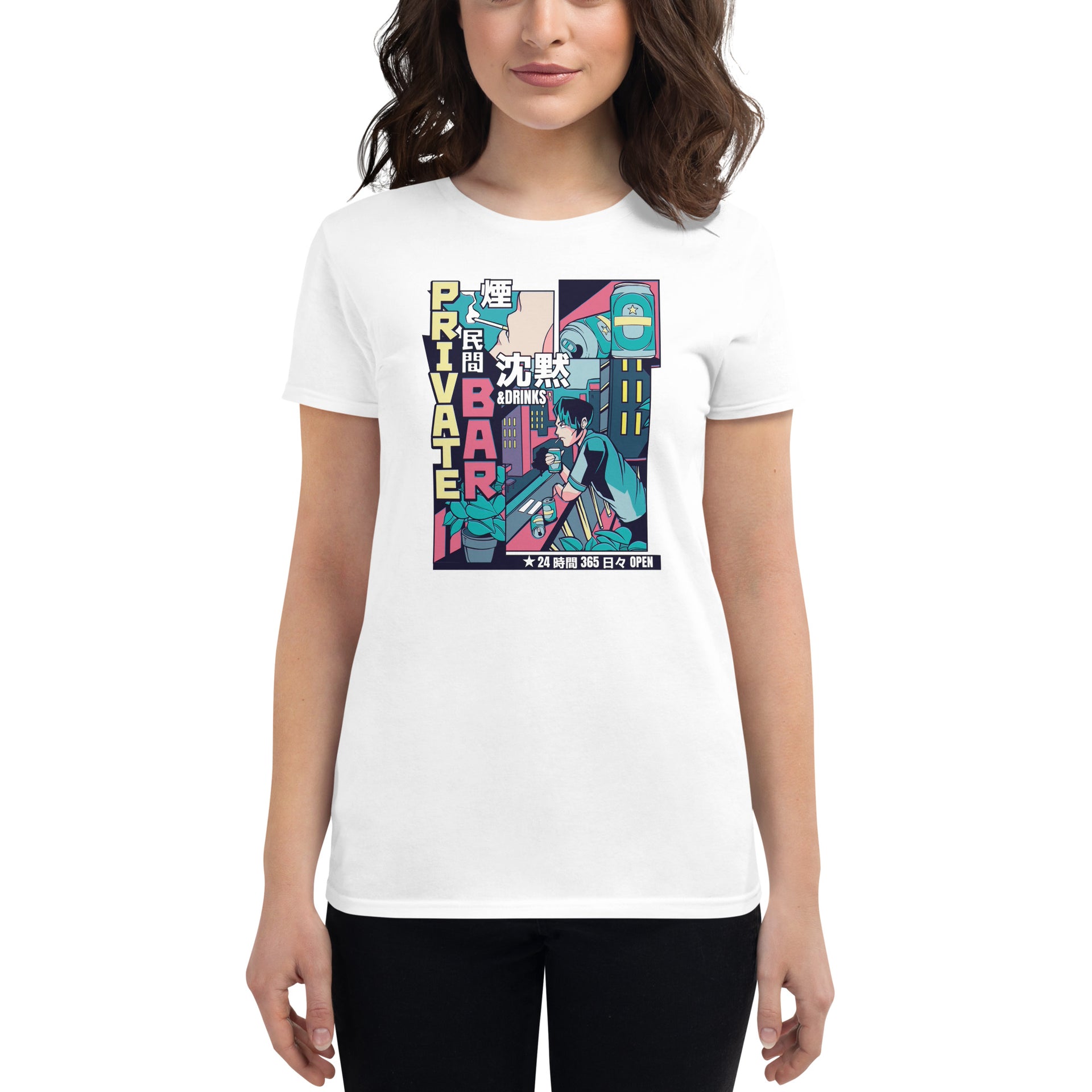 Vaporwave Anime Bar Women's T-Shirt