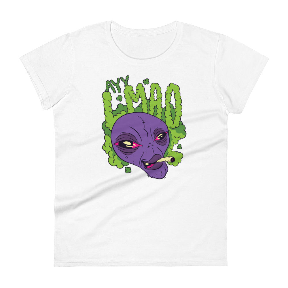 Trippy Alien Smoking Women's T-Shirt