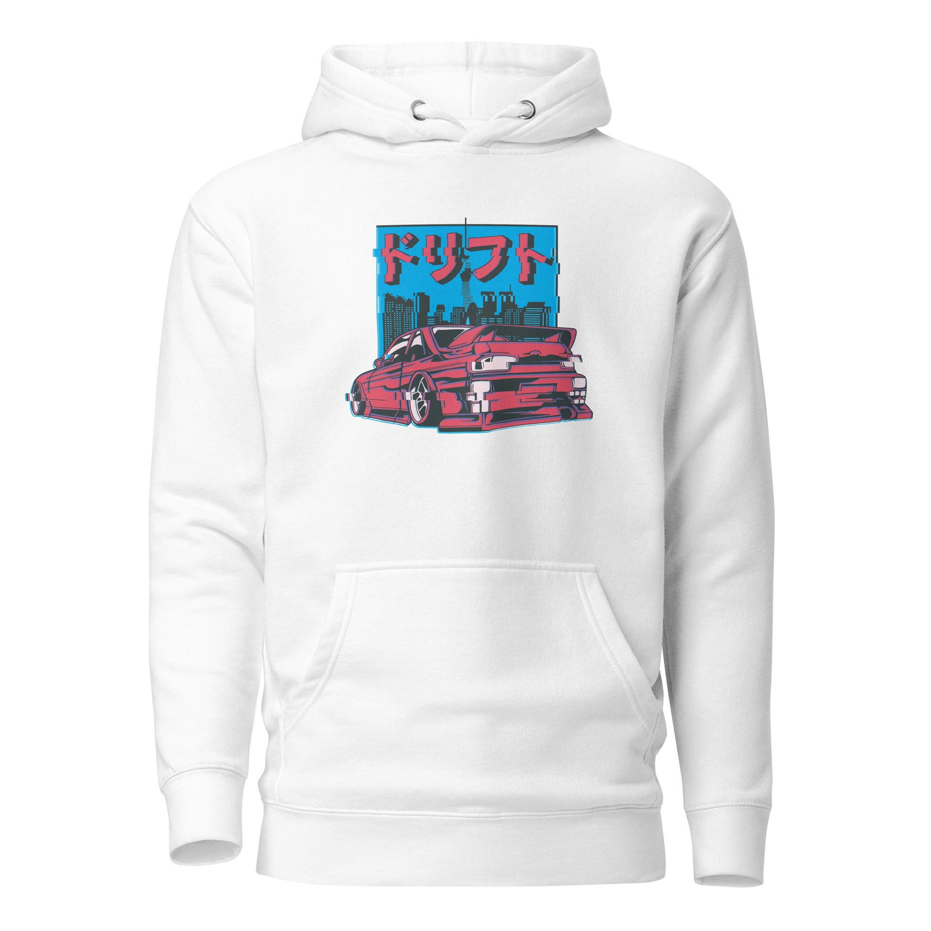 Japanese Glitched Car Unisex Hoodie