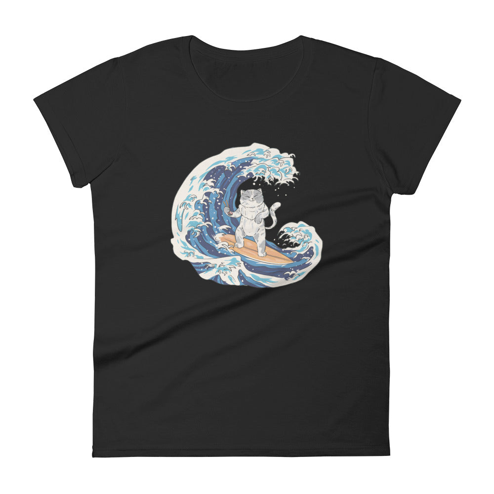 Surfing Cat Women's T-Shirt