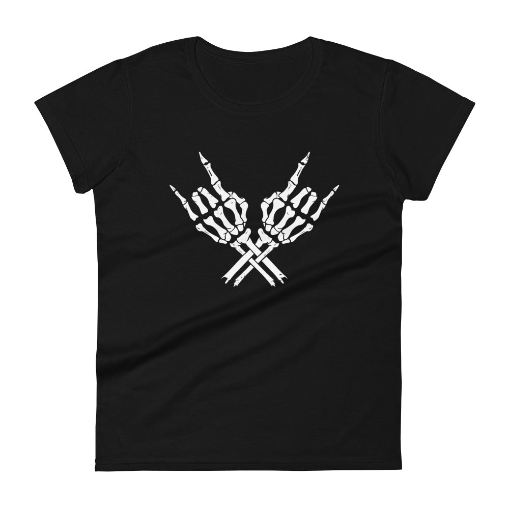 Skeleton Rock Hands Women's T-Shirt
