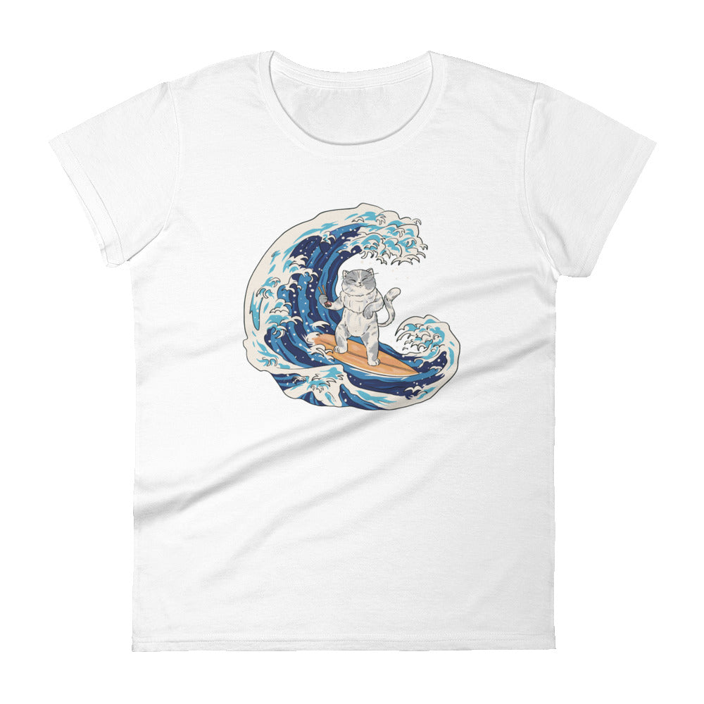 Surfing Cat Women's T-Shirt