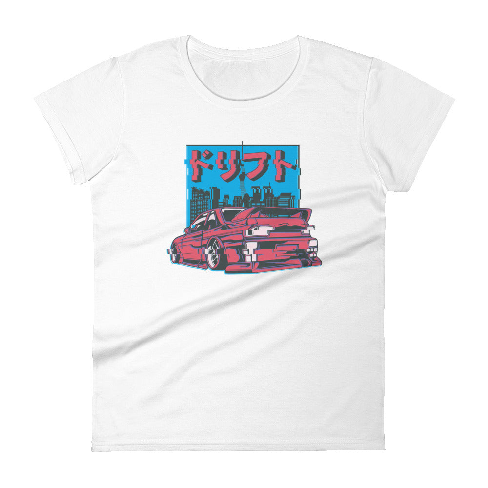 Japanese Glitched Car Women's T-Shirt