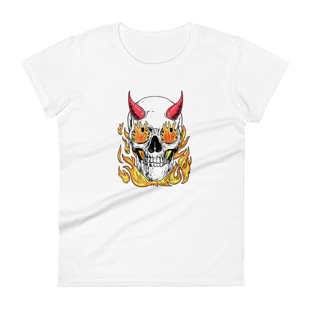 Flaming Skeleton Women's T-Shirt